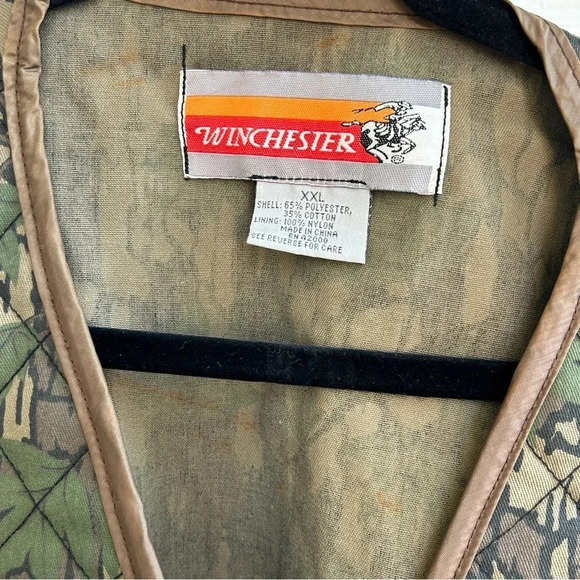 Men’s Vintage Deadstock Winchester Conceal Hunting Shooting Camo Vest - Picture 13 of 14